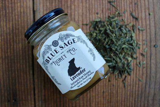 lavender and loose leaf sencha green tea on a rustic wooden background