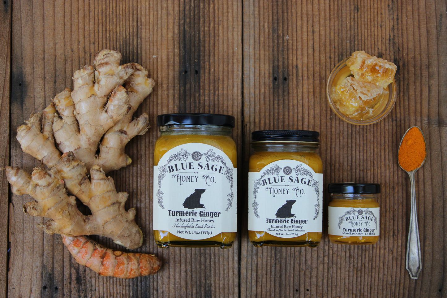 Turmeric Ginger Infused Raw Honey