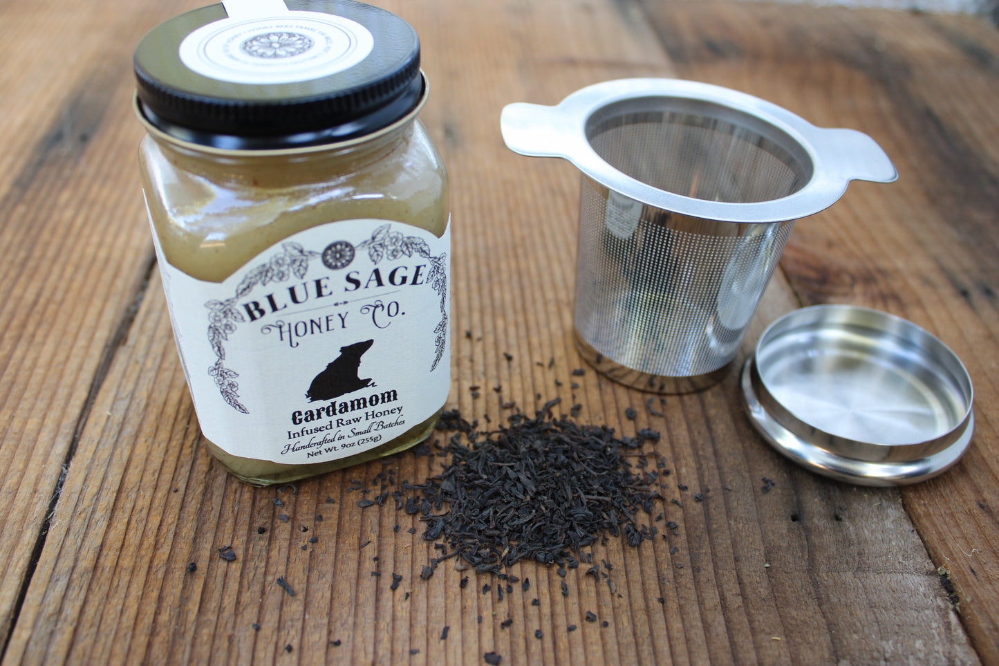 Custom Curated Tea, Honey & Eco Strainer Bundle