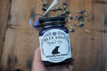 Flower Power Honey Bundle ~ Rose, Butterfly Pea, Lavender - Blue Sage Family Farm - Blue Sage Family Farm