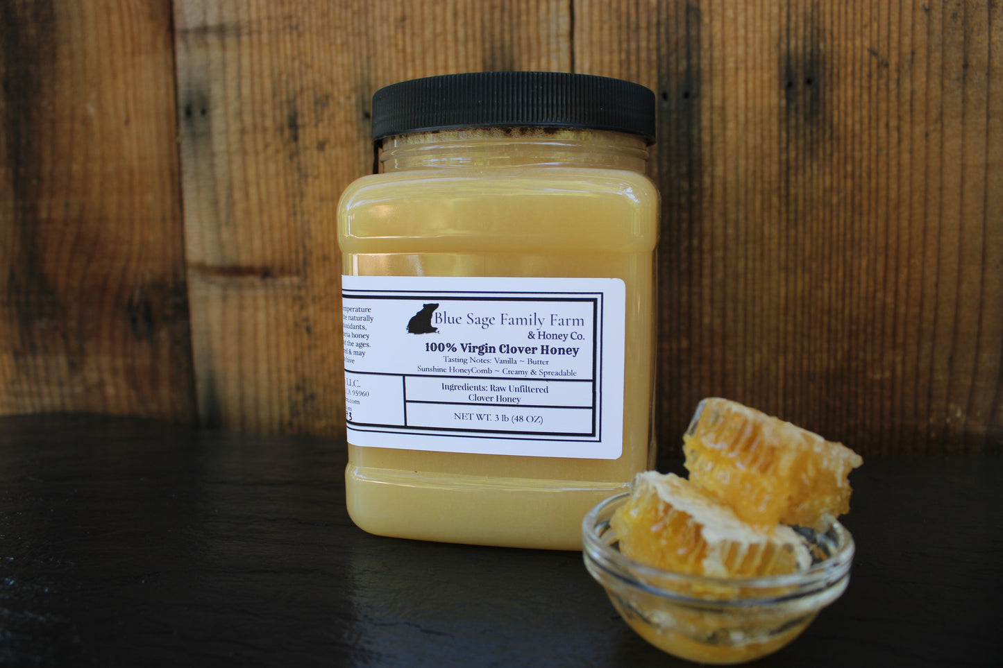 One Quart (3 pound) Virgin Clover Honey - Blue Sage Family Farm - Blue Sage Honey Co.