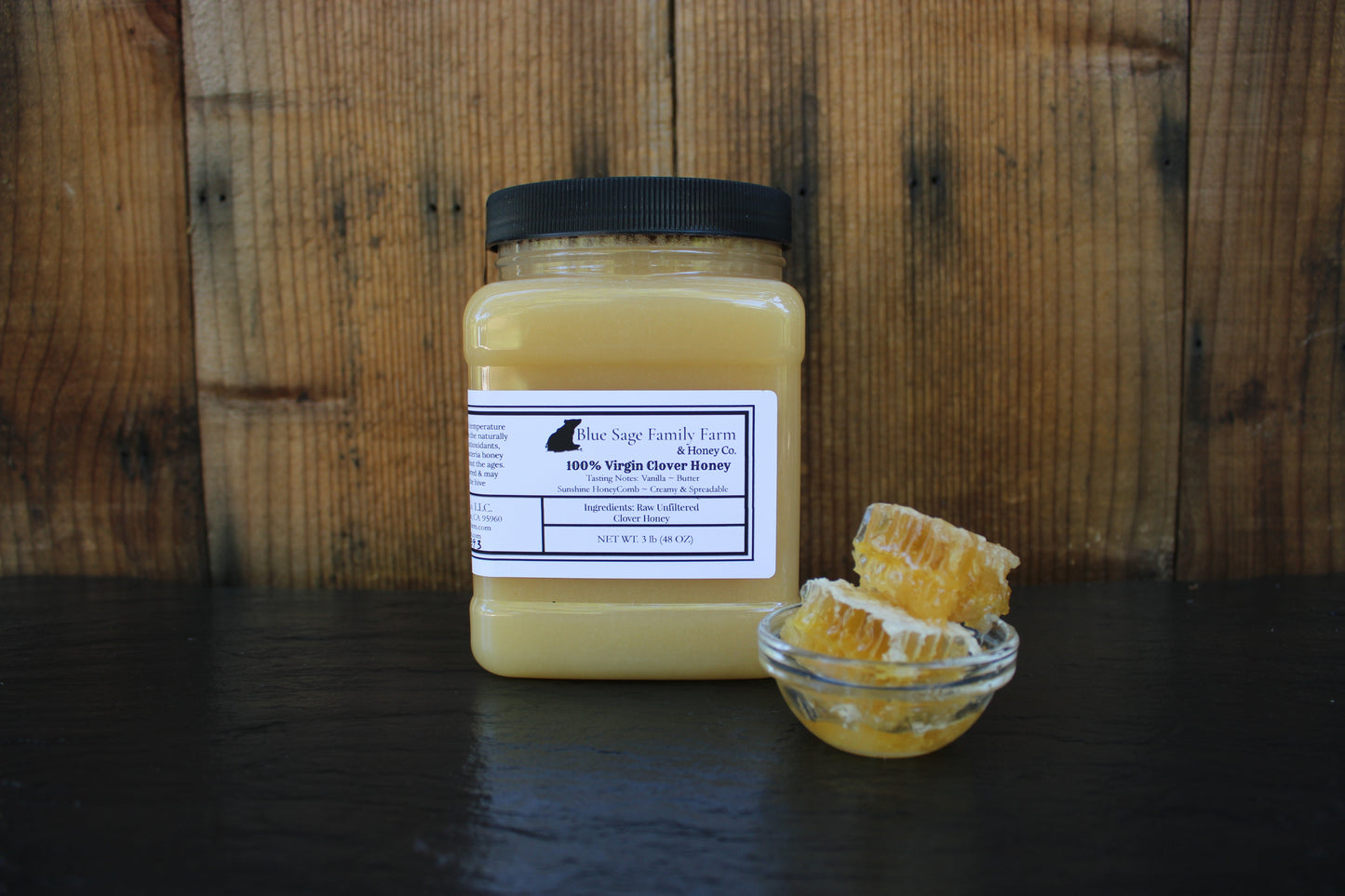 One Quart (3 pound) Virgin Clover Honey - Blue Sage Family Farm - Blue Sage Honey Co.