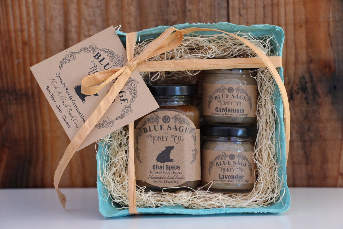 Handmade Curated Gourmet Gift Basket - Cardamom~Chai Spice~Lavender - Blue Sage Family Farm