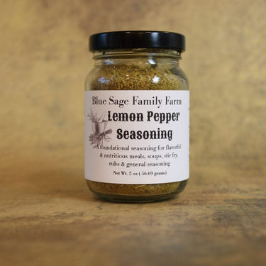 Lemon Pepper Seasoning ~ A Delicious Seasoning for Almost Any Dish! Salt Free - Blue Sage Family Farm - Blue Sage Family Farm