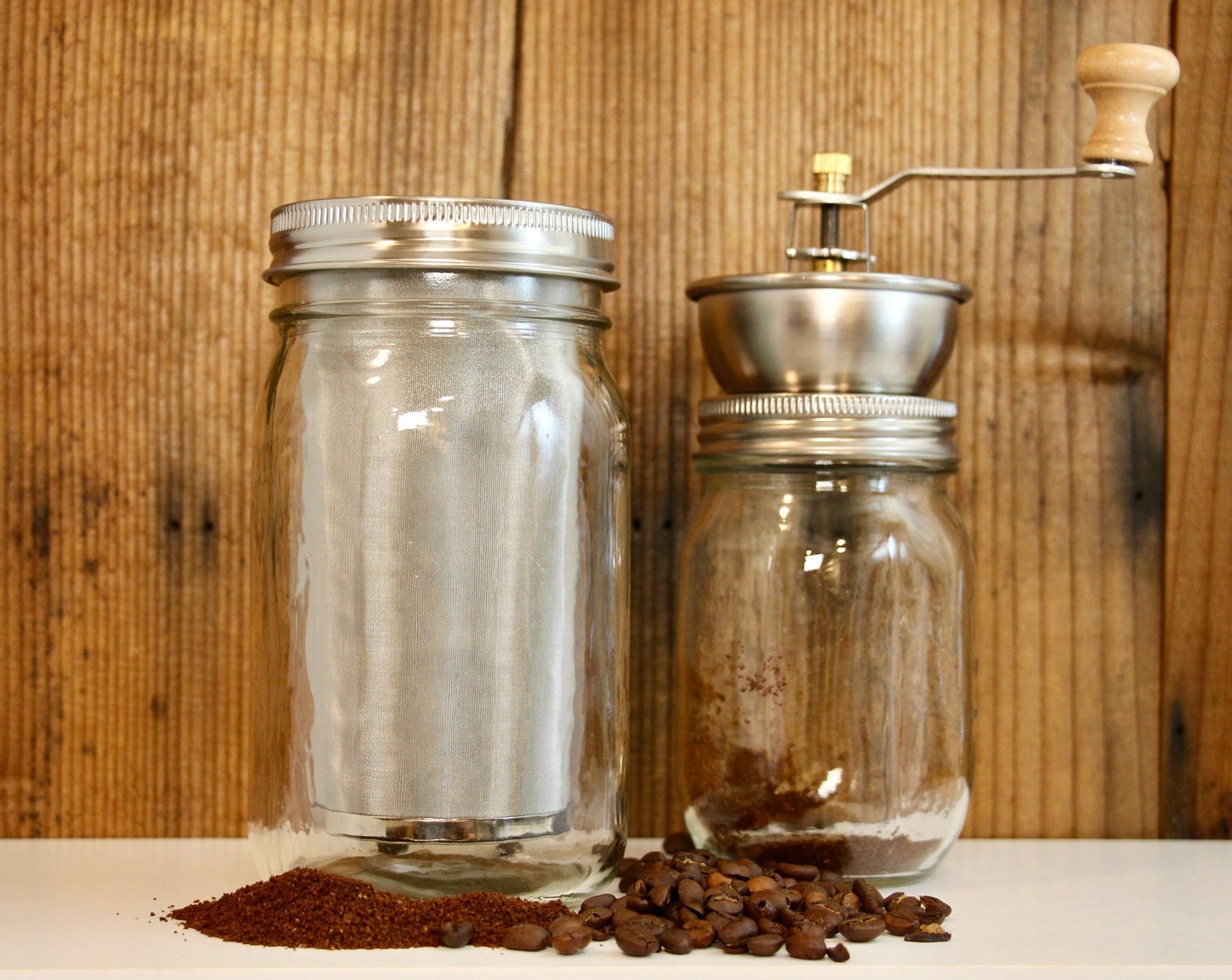 Manual Coffee Grinder - Spice Grinder - Constructed of Stainless Steel with a Ceramic Burr Grinder - Blue Sage Family Farm