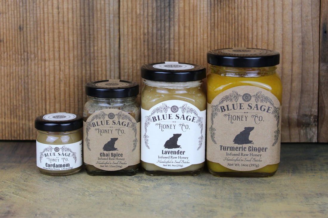Our Infused Honey Sizes - Blue Sage Family Farm