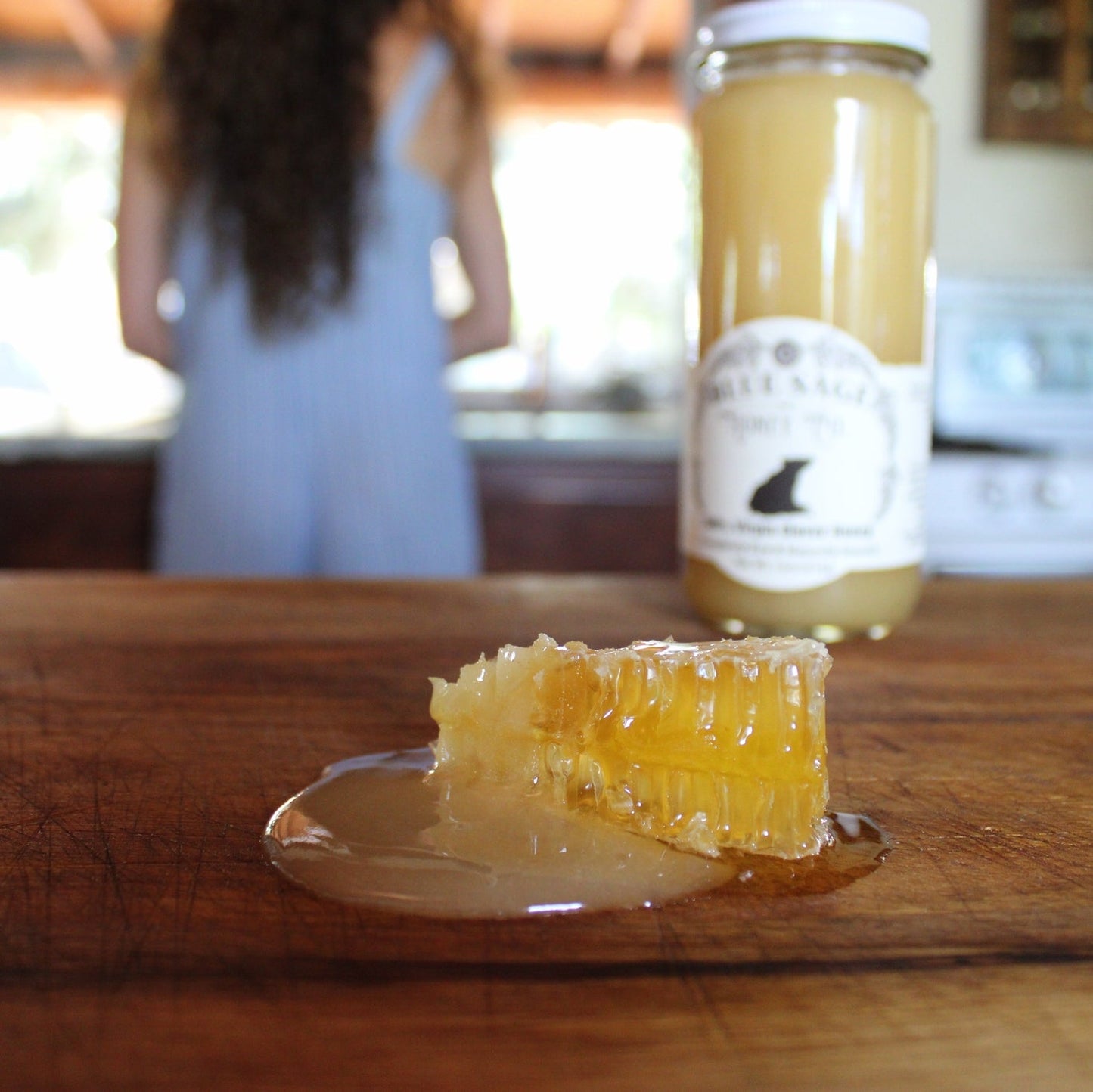 100% Virgin Clover Honey - Unfiltered Raw Creamed Honey - 1lb - Blue Sage Family Farm - Blue Sage Honey Co.