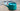 Side view of textured teal cast iron teapot with arched handle
