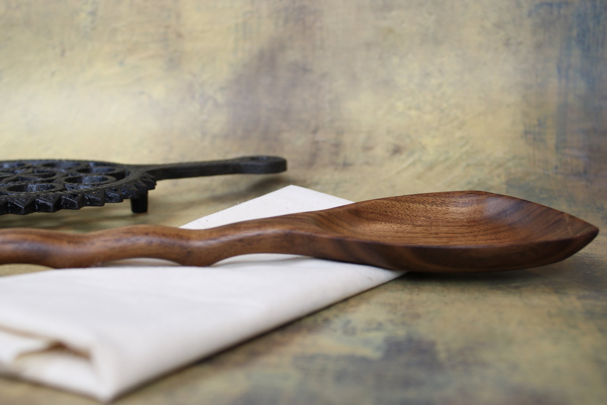 Hand Carved Walnut Serving & Mixing Spoon, Sustainably Sourced - Blue Sage Family Farm - Blue Sage Wares