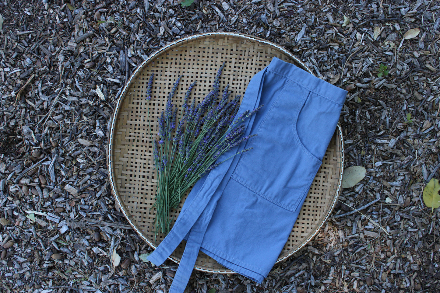 Rosemary Apron In Chicory Flower Blue