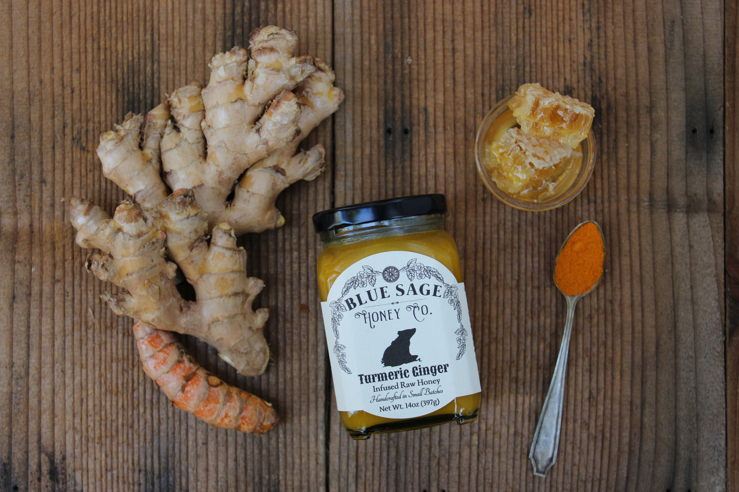 Turmeric Ginger Infused Raw Honey