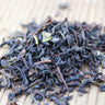 Close-up of twisted organic Fair Trade Darjeeling tea leaves