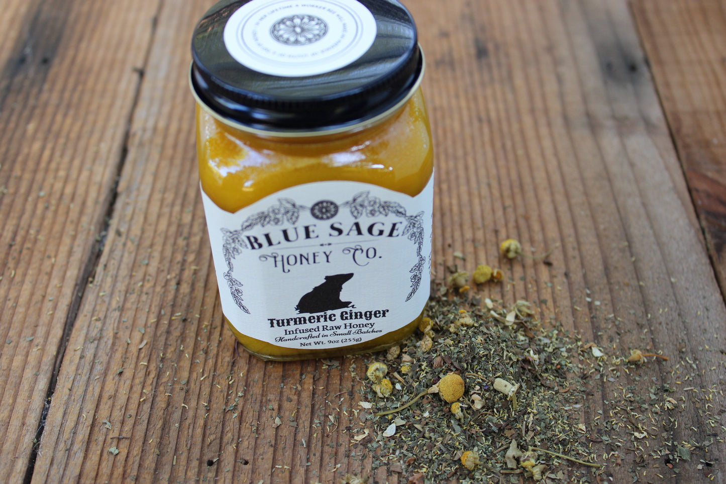 Turmeric Ginger Honey & Calm Me Down Relaxing Herbal Tea ~ Curated Honey & Tea Pairing