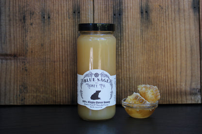 100% Virgin Clover Honey - Unfiltered Raw Creamed Honey - 1lb