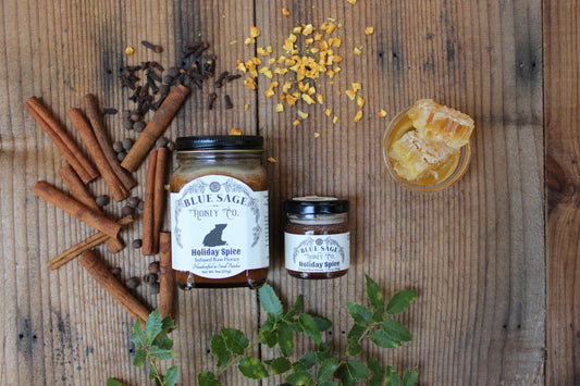 Holiday Spice Infused Raw Honey - Mulling Spice Blend