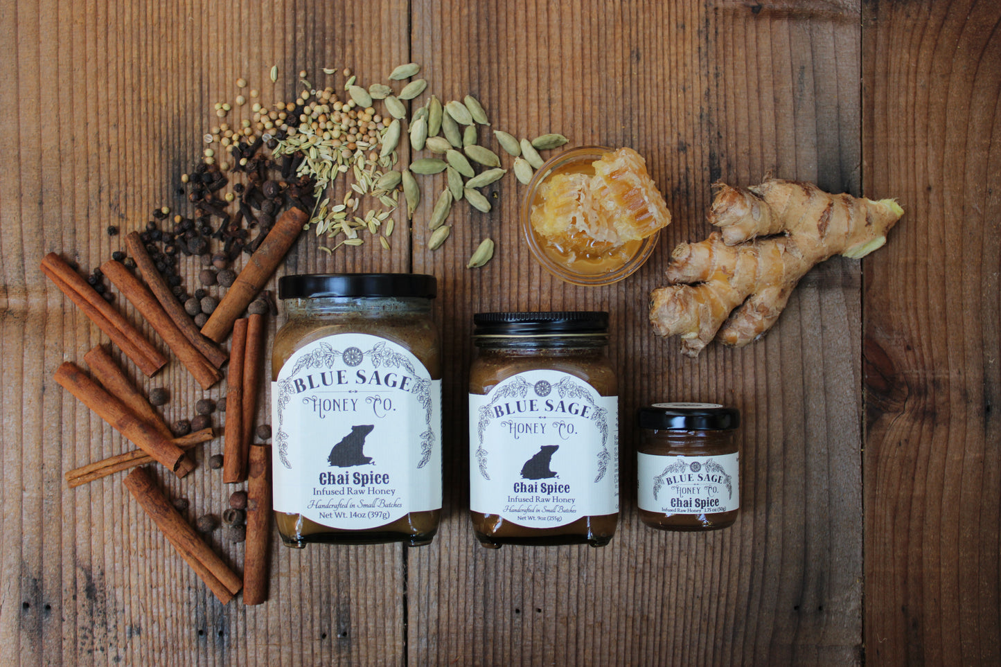 Chai Spice Infused Raw Honey-9 Spice Blend