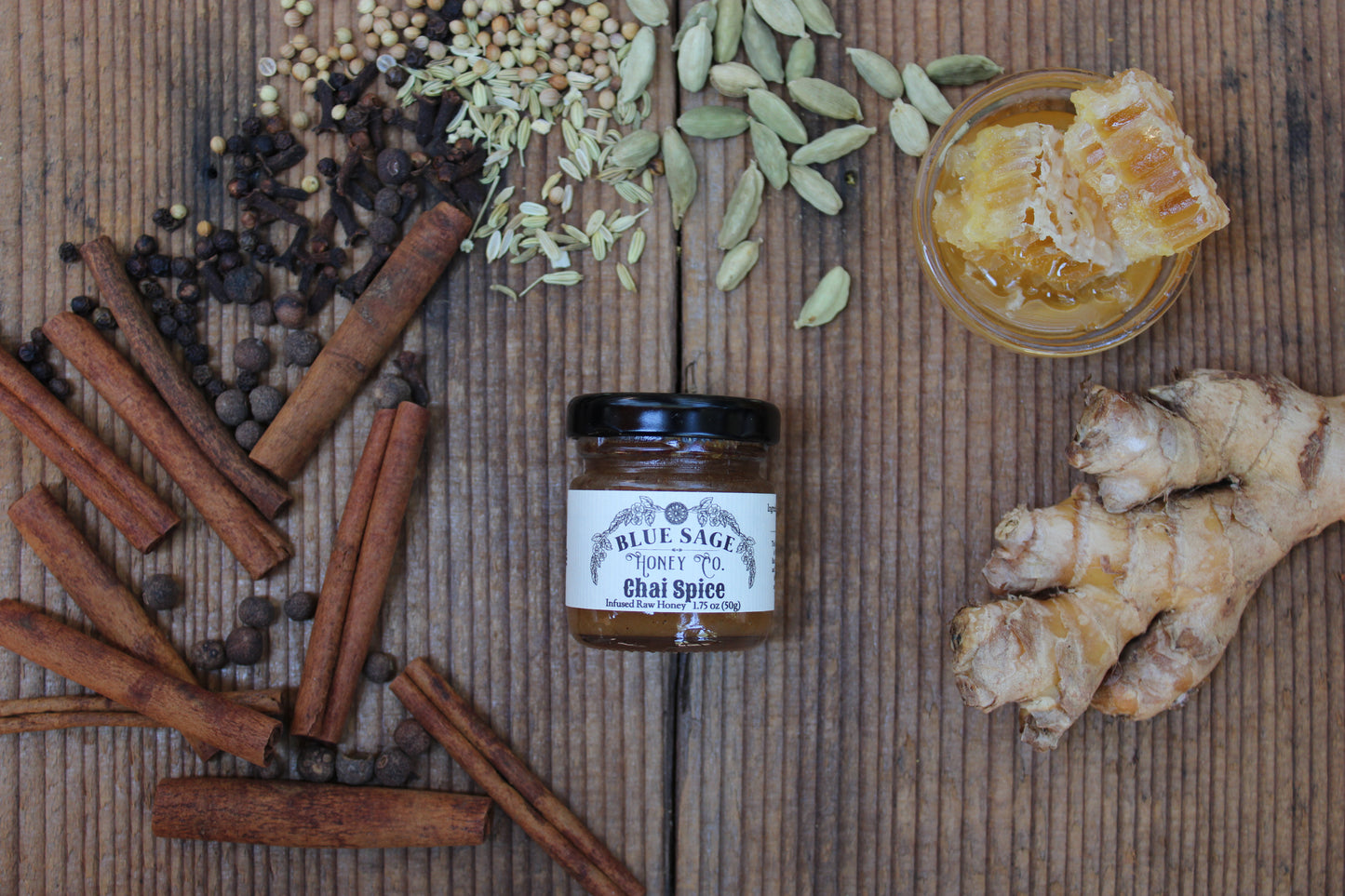 Chai Spice Infused Raw Honey-9 Spice Blend