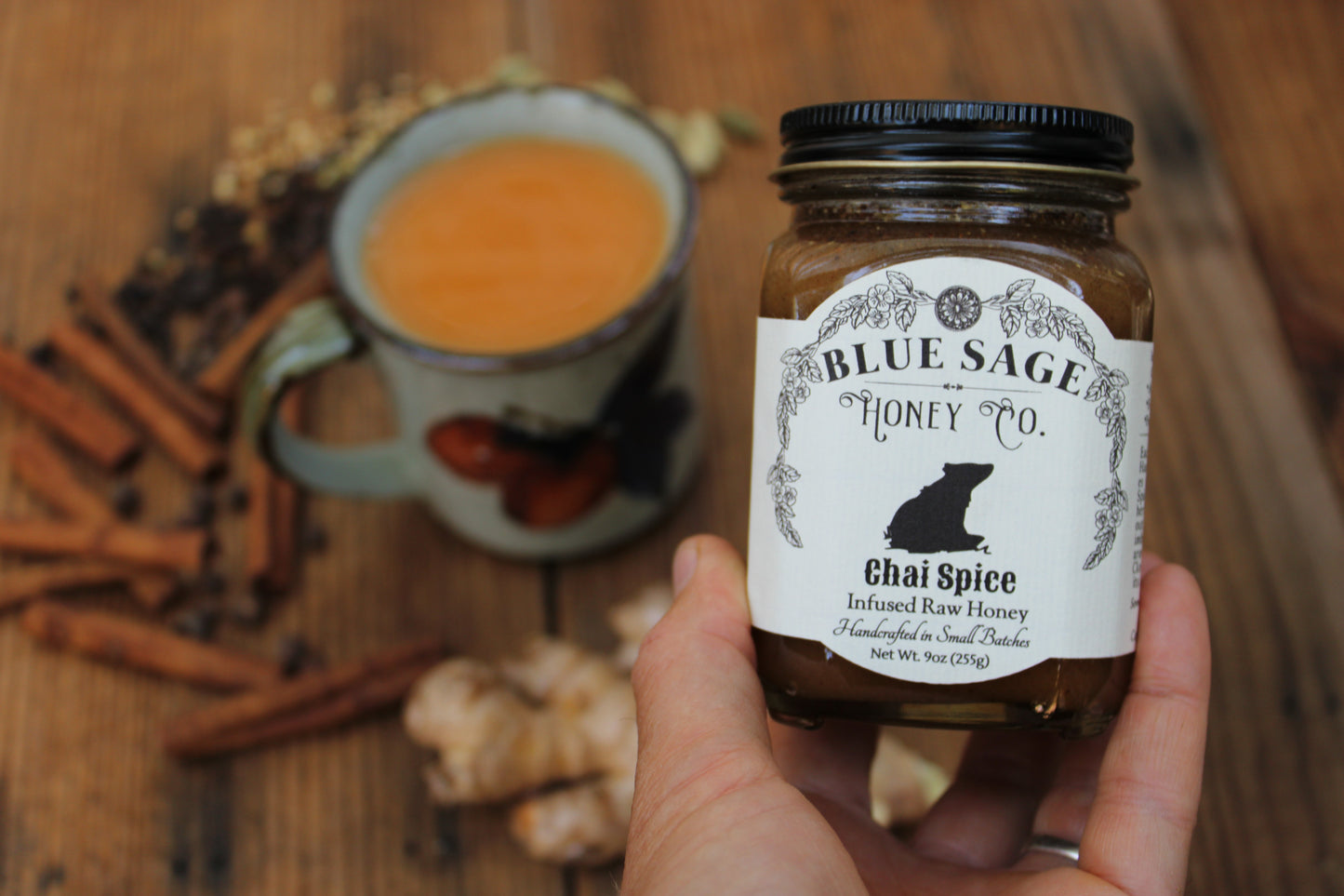 Chai Spice Honey Paired with Darjeeling Tea ~ Curated Honey & Tea Combination