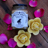Rose infused raw honey gift set with floating rose beeswax candles