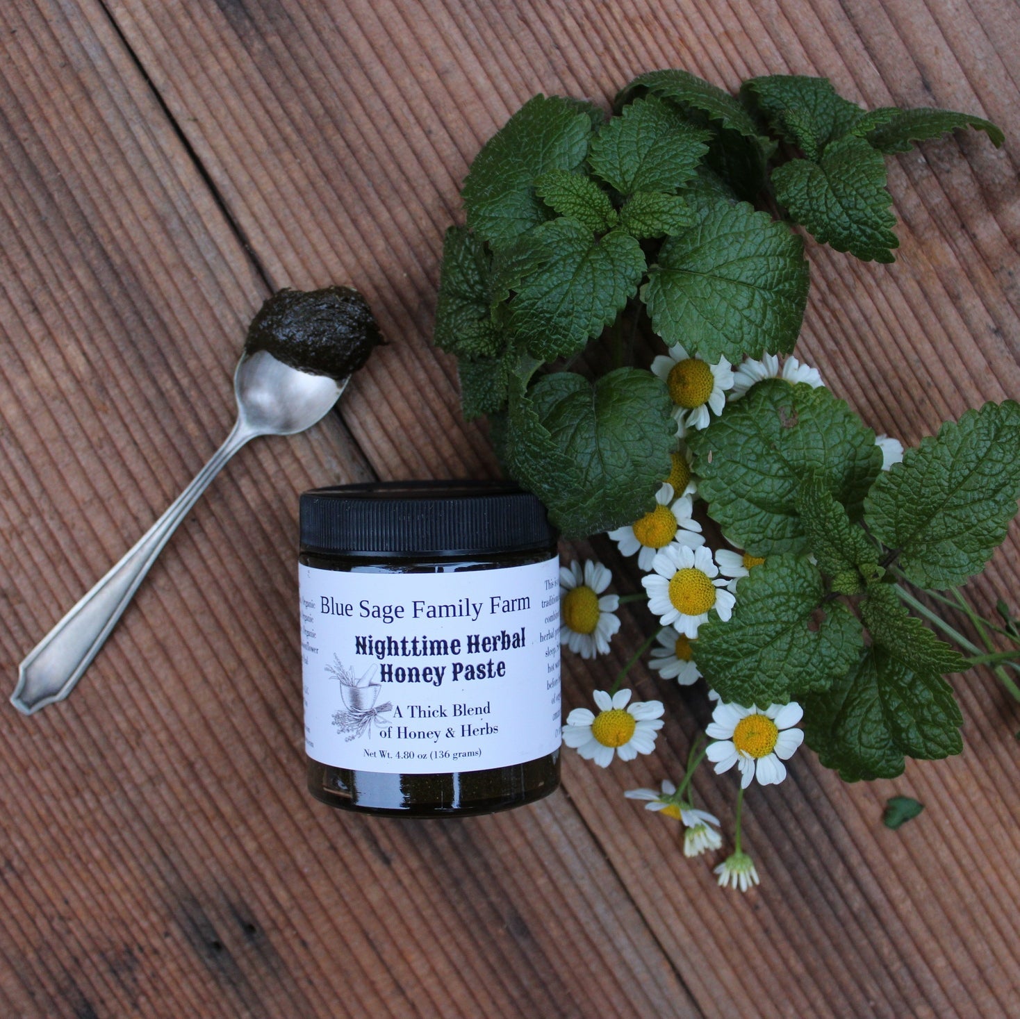 Nighttime Herbal Honey Paste ~ Herbal Tea - Blue Sage Family Farm - Blue Sage Family Farm