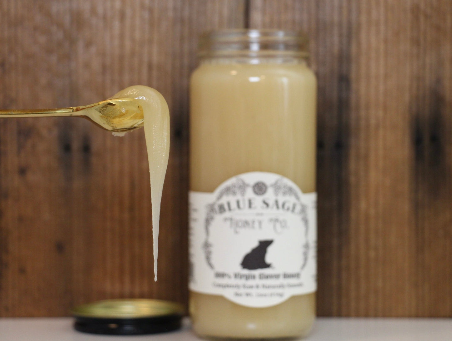 100% Virgin Clover Honey - Unfiltered Raw Creamed Honey - 1lb - Blue Sage Family Farm