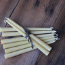 Bees Wax Taper Candle ~ Hand Poured Yellow Bees Wax Candle with Cotton Wick - Blue Sage Family Farm - Blue Sage Honey Co.