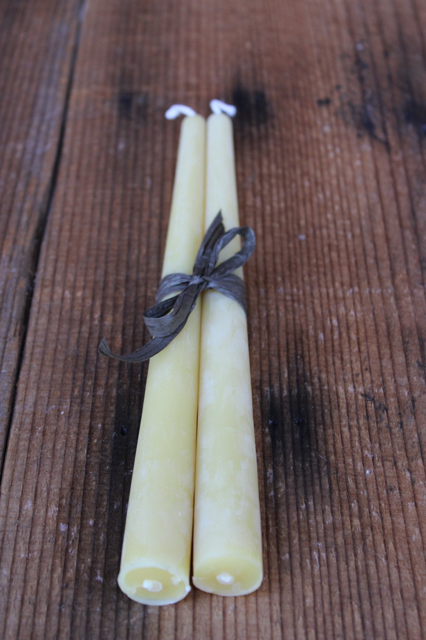 Bees Wax Taper Candle ~ Yellow Bees Wax Candle with Cotton Wick - Blue Sage Family Farm