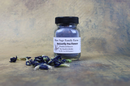 Butterfly Pea Flower Powder ~ Culinary Ingredient - Blue Sage Family Farm
