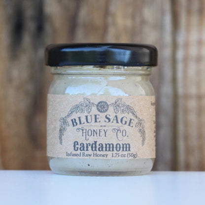 Cardamom Infused Raw Honey - Blue Sage Family Farm - Blue Sage Honey Co.