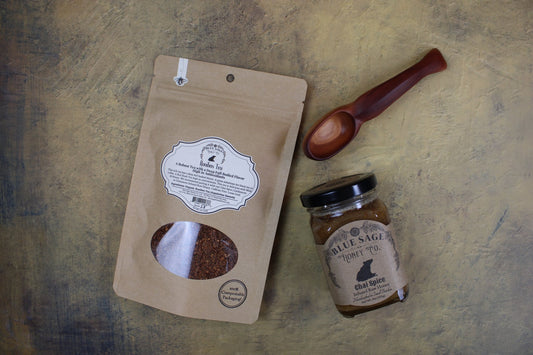 Chai Spice Honey & Rooibos Tea ~ Curated Honey & Tea Combination ~ Loose Leaf & Tea Bags - Blue Sage Family Farm