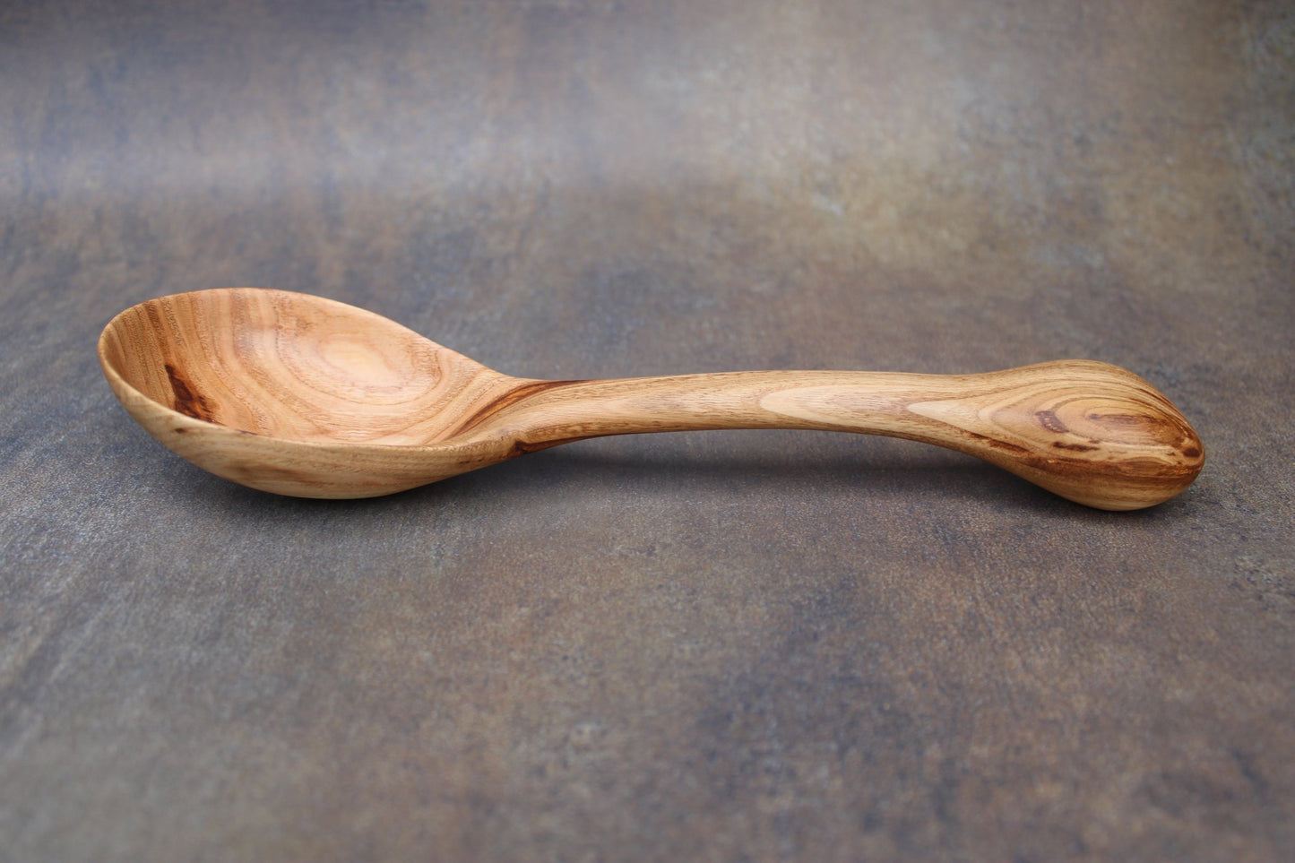 Chestnut Wood Serving Spoon ~ Hand Carved Wooden Spoon Ladle - Blue Sage Family Farm