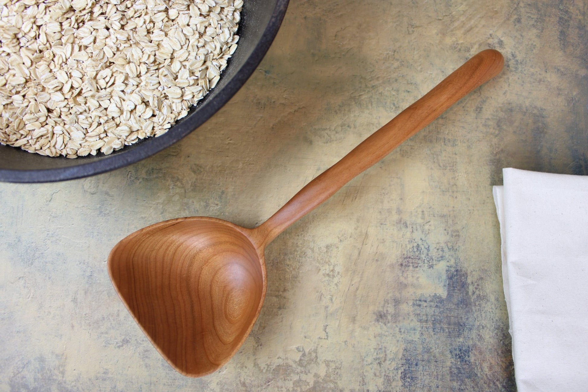 Hand Carved Spatula, Mixing & Serving Spoon, Sustainably Sourced Local Madrone Wood - Blue Sage Family Farm