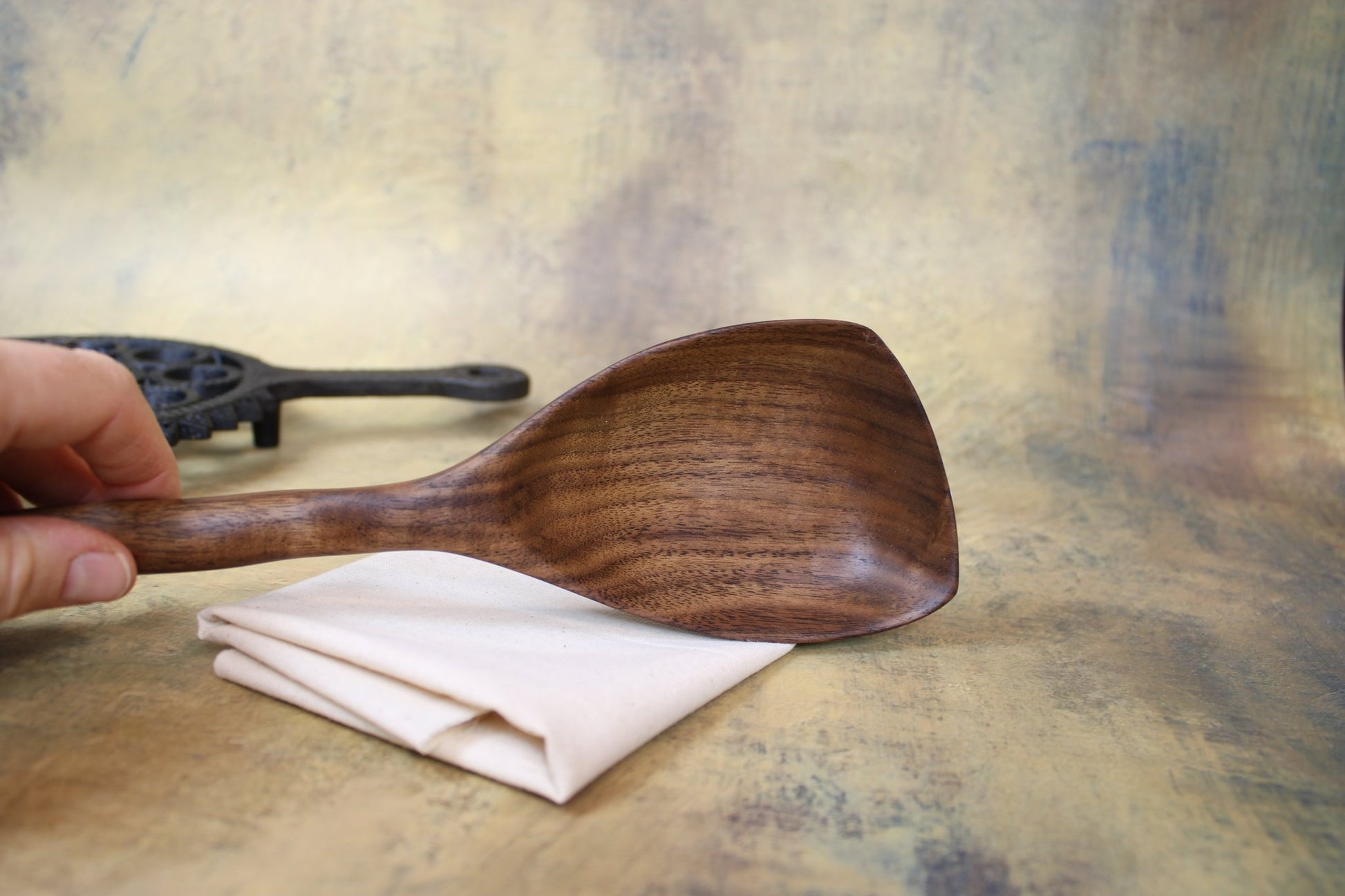 Hand Carved Walnut Serving & Mixing Spoon, Sustainably Sourced - Blue Sage Family Farm