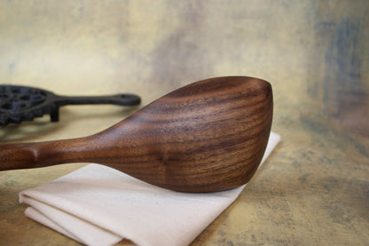 Hand Carved Walnut Serving & Mixing Spoon, Sustainably Sourced - Blue Sage Family Farm