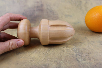 Hand Turned & Hand Carved Madrone Wooden Hand Juicer - Blue Sage Family Farm