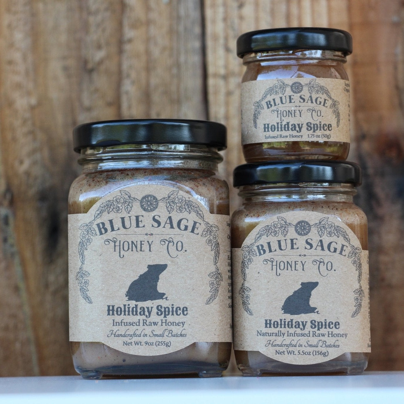 Holiday Spice Infused Raw Honey - Mulling Spice Blend - Blue Sage Family Farm