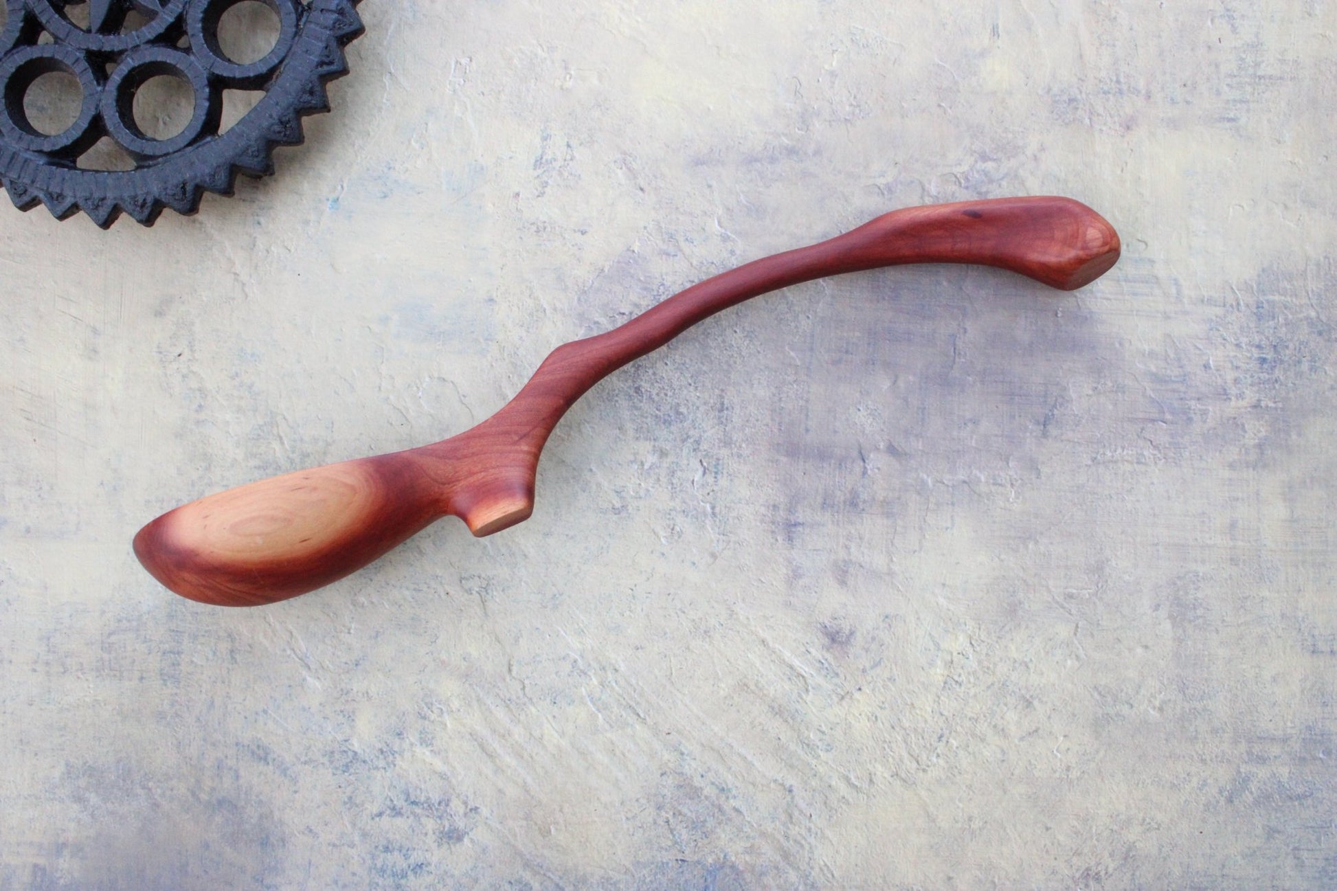 Manzanita Serving, Stirring & Cooking Spoon, Hand Carved Kitchen Utensil, Sustainably Sourced Wooden Wares - Blue Sage Family Farm