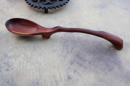 Manzanita Serving, Stirring & Cooking Spoon, Hand Carved Kitchen Utensil, Sustainably Sourced Wooden Wares - Blue Sage Family Farm