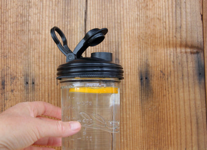 Mason Jar Water Bottle lid - Pour Spout, Storage Lid - Blue Sage Family Farm