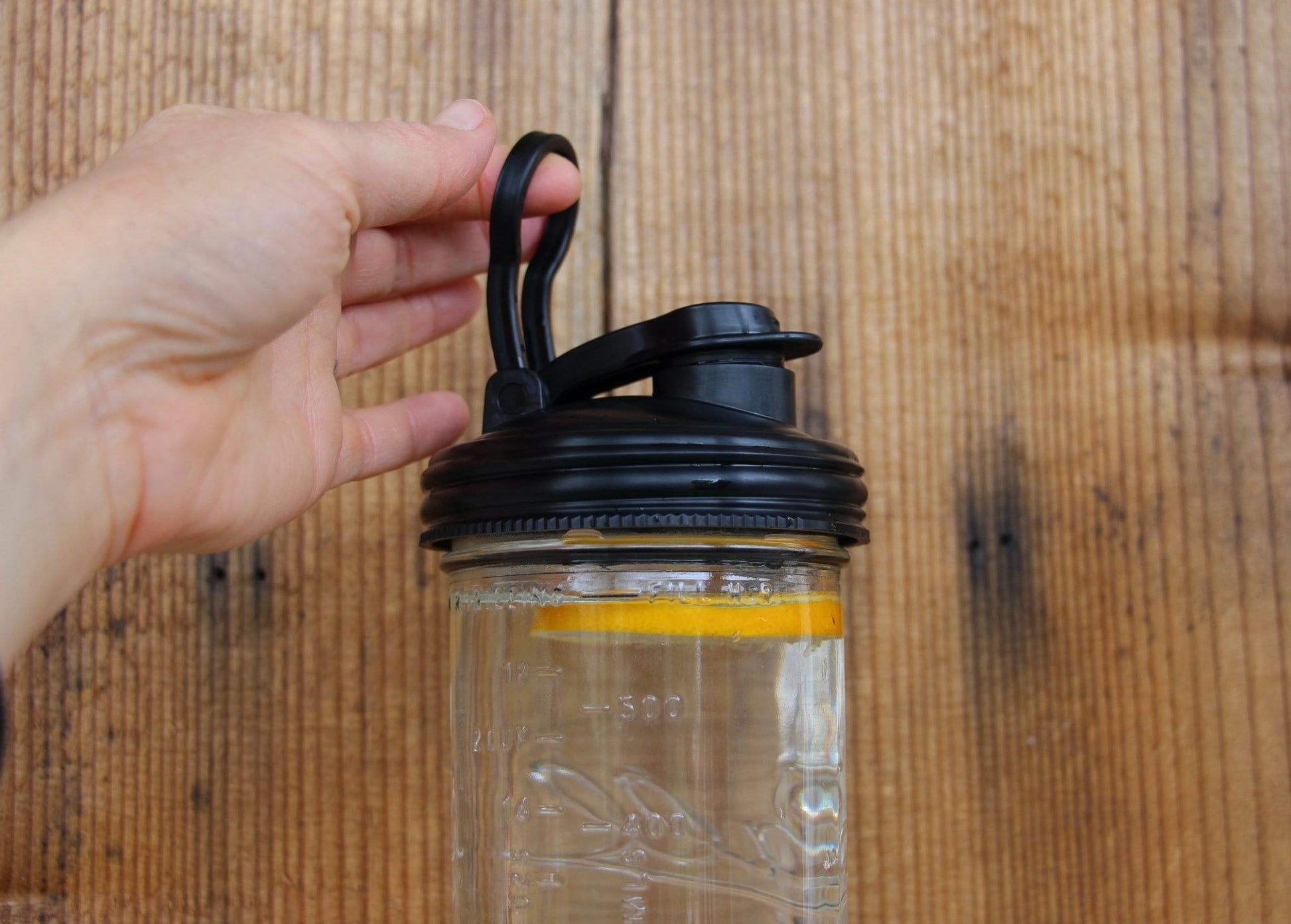Mason Jar Water Bottle lid - Pour Spout, Storage Lid - Blue Sage Family Farm