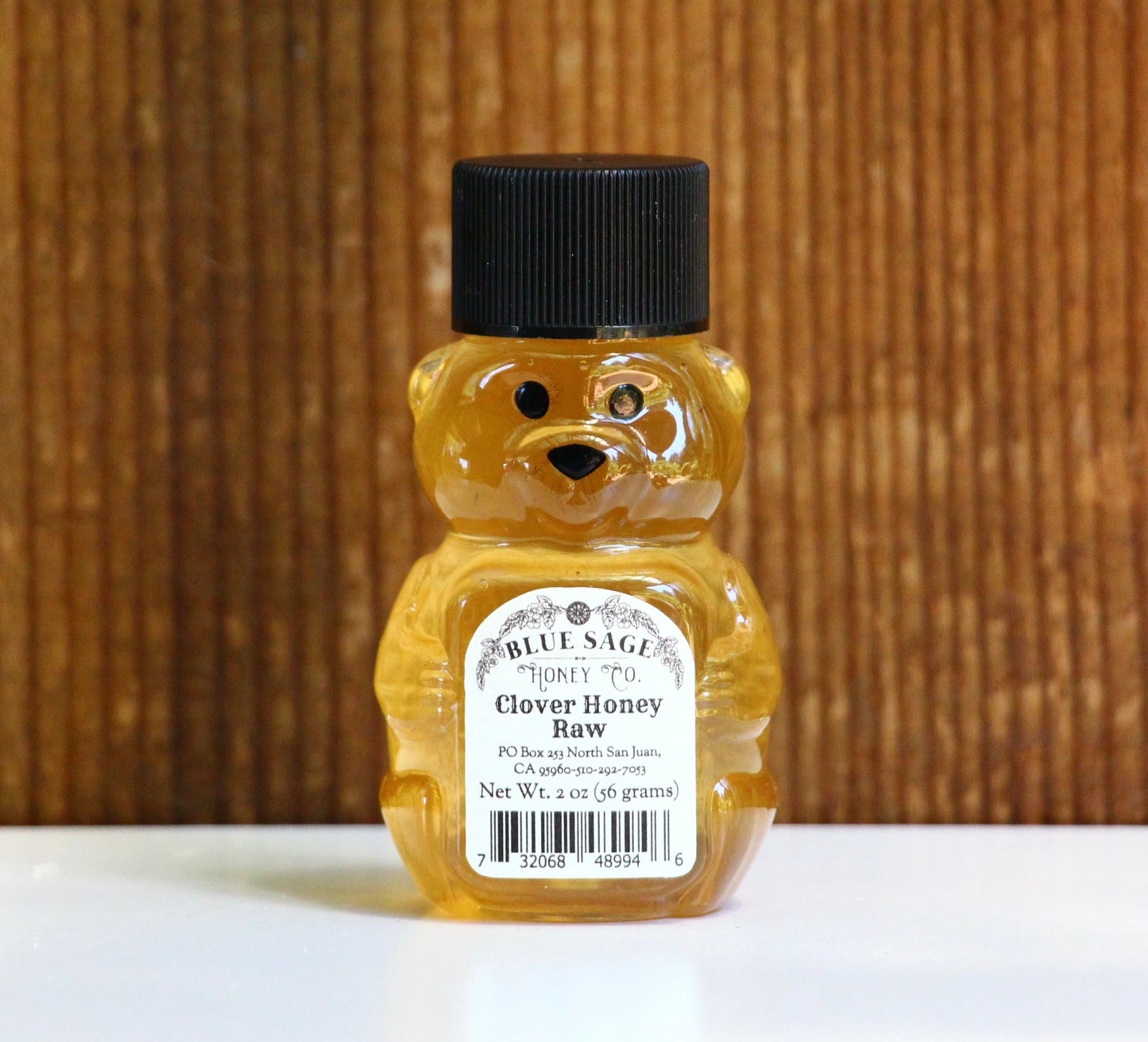 Mini Honey Bear - Raw Clover Honey - 2oz - Blue Sage Family Farm