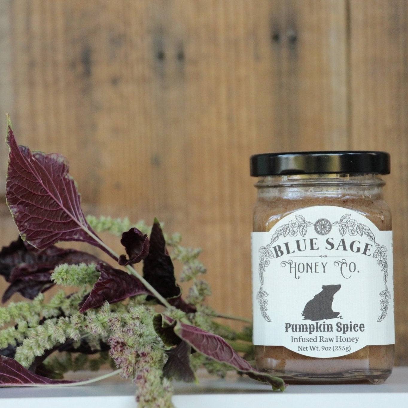 Pumpkin Spice Infused Raw Honey - Handcrafted in Small Batches - Blue Sage Family Farm