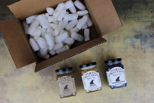 Quarterly Gift Box Subscriptions! Give a Different Selection of Infused Honeys with each Gift~ 4 Packages over 12 months - Blue Sage Family Farm