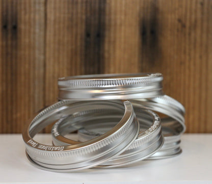 Rust Resistant Stainless Steel Rings for Mason Jars, Ball Jars etc. Wide Mouth & Regular Mouth - Blue Sage Family Farm