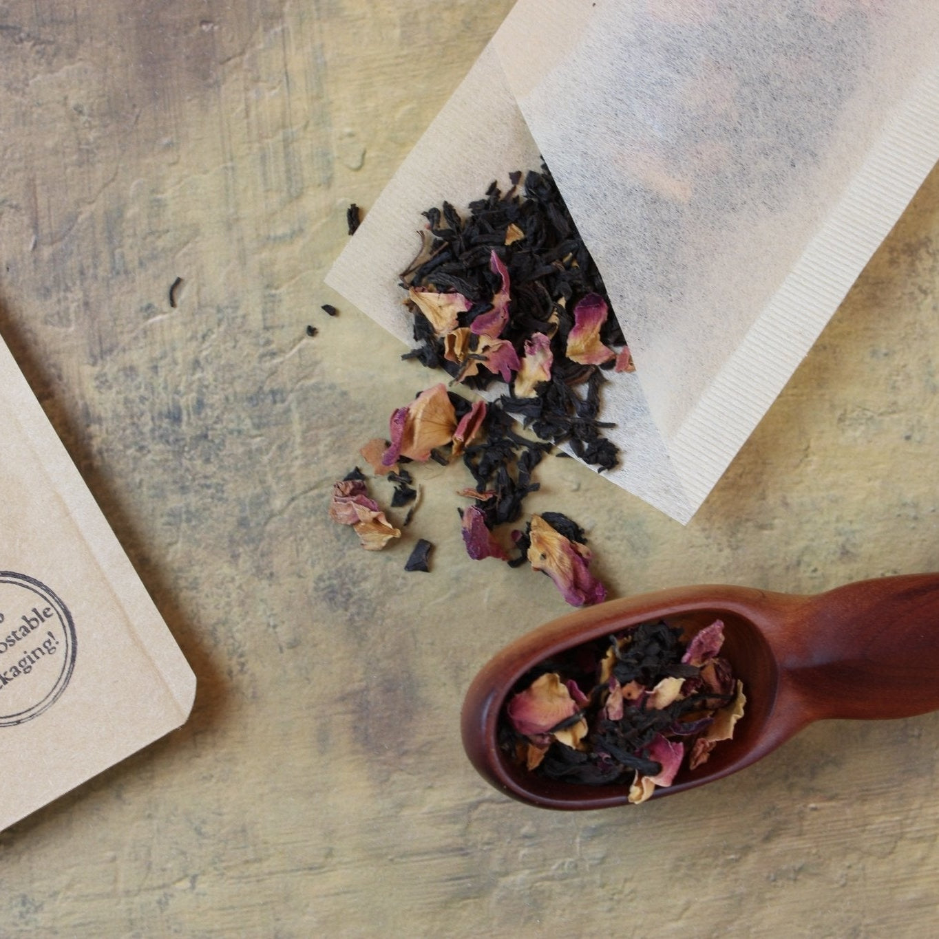 Single Use Tea Bags Made from 100 Biodegradable Natural, Unbleached & Blue Sage Family Farm