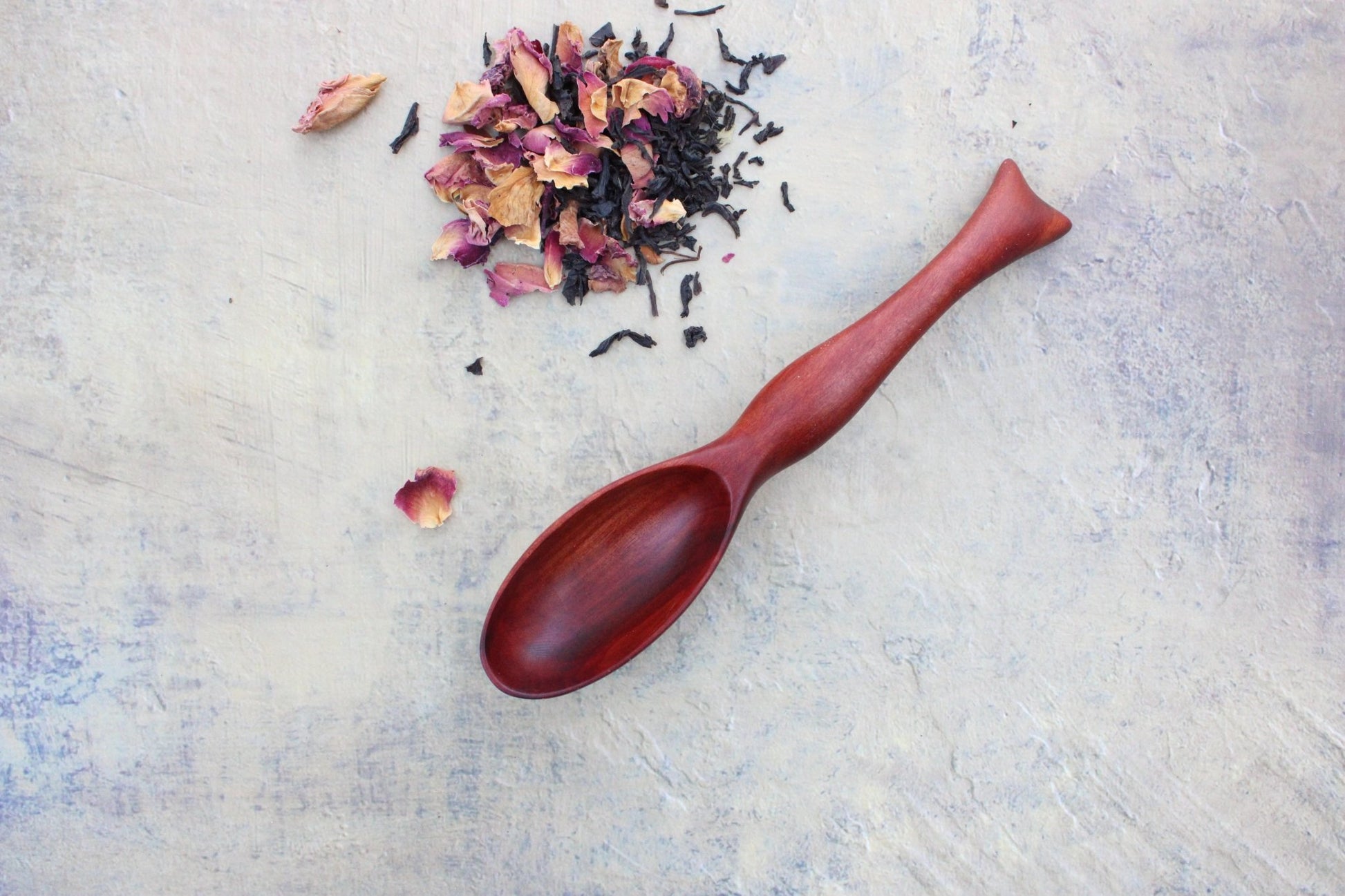 Small Manzanita Wooden Spoon ~ Loose Leaf Tea Scoop ~ Salt Spoon ~ Apothecary Spoon ~ Hand Carved - Blue Sage Family Farm