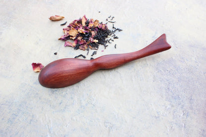 Small Manzanita Wooden Spoon ~ Loose Leaf Tea Scoop ~ Salt Spoon ~ Apothecary Spoon ~ Hand Carved - Blue Sage Family Farm - Blue Sage Wares