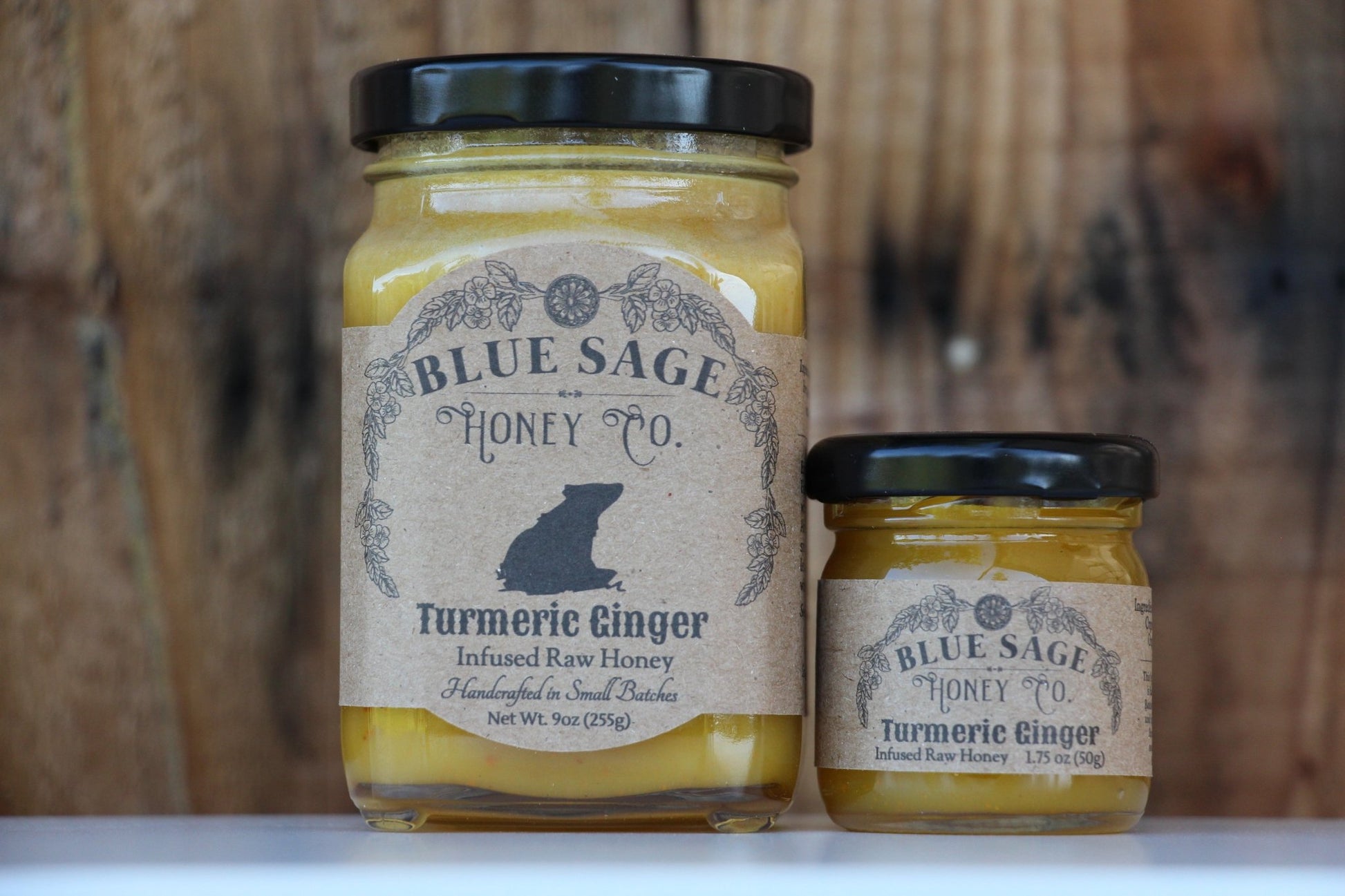 Turmeric Ginger Infused Raw Honey - Blue Sage Family Farm